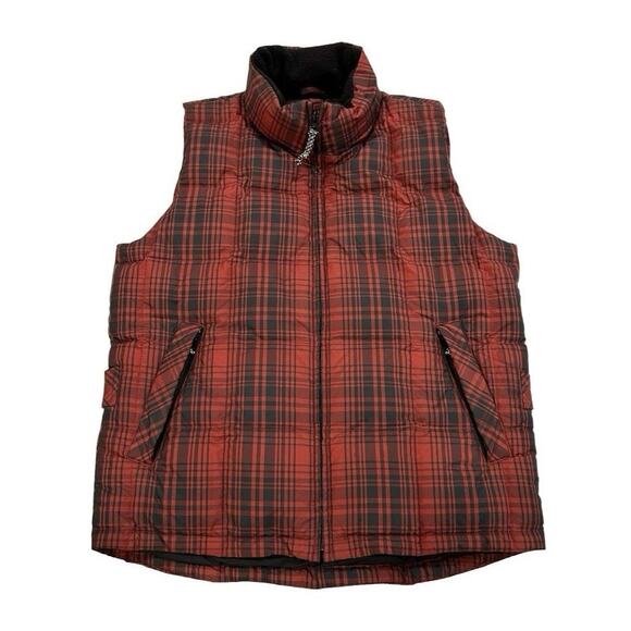 Eddie Bauer Jackets & Blazers - Eddie Bauer Womens Goose Down Vest Size S Red Plaid Puffer Weatheredge Insulated